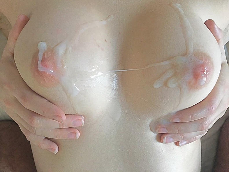 Cum covered nipples