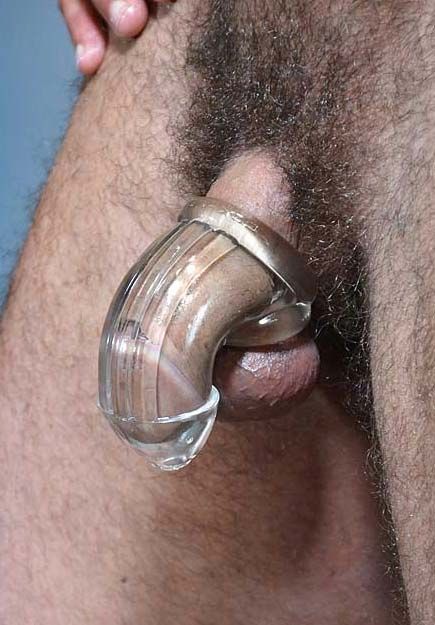 Caged cock chastity