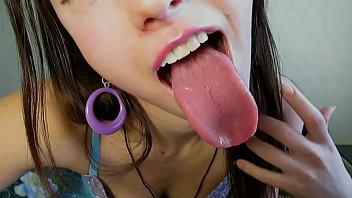 Wet tongue fetish